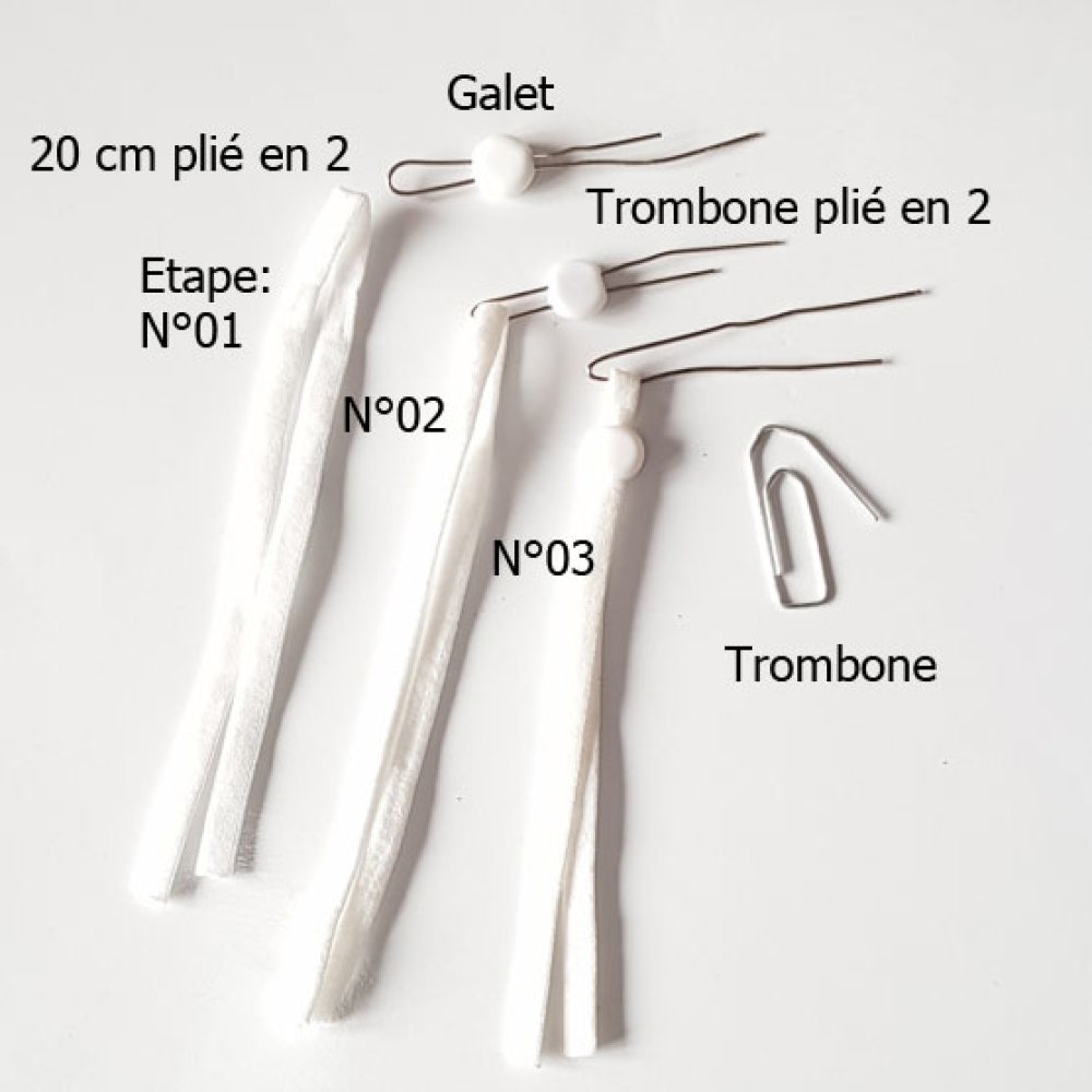 set 20 elastieken met wit koord en verstelbare gesp voor masker...