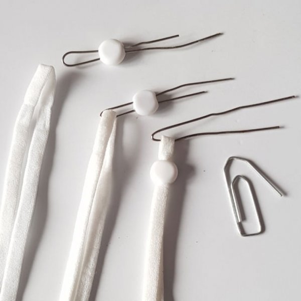 set 20 elastieken met wit koord en verstelbare gesp voor masker...