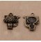 set van 5 bronzen metalen kattenbedels - nr. 01 Kattenhanger 
