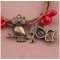 Set van 5 Bronzen Metalen Uil Bedels-01 Uil Hanger 
