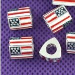 Parel nr. 0002 Tricolour Email Flag Compatible