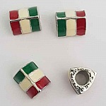 Parel nr. 0003 Tricolour Email Flag Compatible