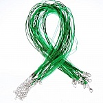 Halsketting met organza lint N°09 en gewaxt koord