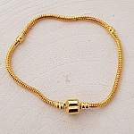 Europese clip armband goud