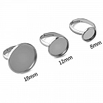 1 ring cabochonhouder 16 mm zilver n°04