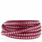 Fuchsia leer 06 mm Swarovski strass per 20 cm