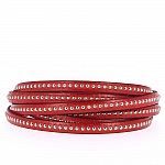 Lederen kogel Khaki 06 mm met nikkelvrije kogelketting per 20 cm