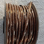 Leren Antic spiegelbol 06 mm met nikkelvrije kogelketting per 20 cm