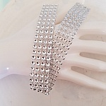 Zilver Strass Lint per 0,22 cm per 2 stuks.