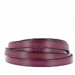 Plat leer Plum 10 mm bij 20 cm Glad