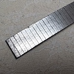 Zilveren Rechthoek Leer 20 mm bij 20 cm