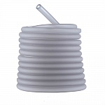 1 meter Pvc hol koord 6,5 mm lichtgrijs