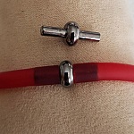 Metalen pistoolsluiting voor hol Pvc-koord 5 mm