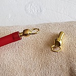 Gouden sluiting voor hol Pvc-koord 5 mm