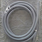 1 meter Pvc hol koord 4 mm lichtgrijs pastel