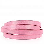 10 mm glad licht fushia kalfsleer per 20 cm