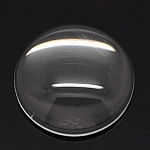 Cabochon Rond 18 mm in transparant braamglas N°07