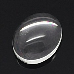 Cabochon Ovaal 08 x 10 mm in helder braamglas N°15 per 2 stuks