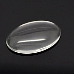 Ovale cabochon 25 x 35 mm in helder braamglas N°20