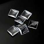 Cabochon vierkant 20 x 20 mm in helder braamglas N°27