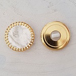 28 mm Gouden knoop nr. 05 Rond