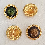 20 mm Gouden knoop N°10 Rond