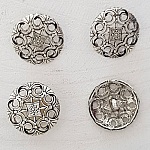 Zilveren knoop N°16 21 mm Rond