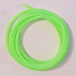 1 meter hol pvc-koord van 2 mm in fluorescerend groen.