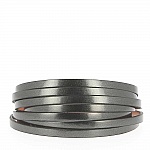 Lederen spiegel antraciet 05 mm bij 20 cm