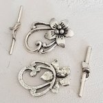 5 Knevelsluitingen Bloempatronen Romantisch Zilver