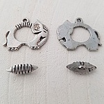 Knevelsluiting Zilver Olifantenpatroon N°11