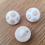 Fancy button voor kinderen voetbal N°05 beige