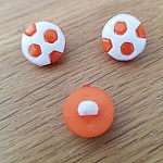 Fancy button voor kinderen voetbal N°07 oranje
