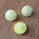 Button fantasie voor kinderen voetbal N° 12 licht geel