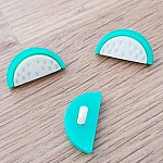 Button fantasie watermeloen patroon voor kinderen No. 02 wit