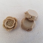 Synthetische bloem 17 mm N°04-14 Donkerbeige