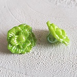Fantasieknoopjes voor kinderen en baby's Bloemmotief N°02-02 Groen