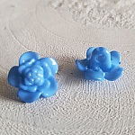 Fantasieknoopjes voor kinderen en baby's Bloemmotief N°03-01 Blauw