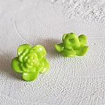 Fantasieknoopjes voor kinderen en baby's Bloemmotief N°03-02 Groen