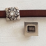 13 mm Zamak nr. 17 zilver doorvoer