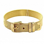 Roestvrij stalen armband 10 mm goud