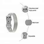 Roestvrij stalen armband 10 mm zwart