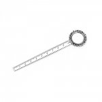 3 boekenleggers liniaal cabochon 20 mm N°01 Verouderd Zilver