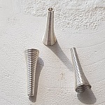 Spiraalvormige kegelbeker N°01 X 2 Stuks Zilver.