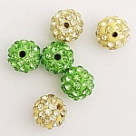 10 mm shamballa stijl strass hars kraal N°12 x 7 stuks