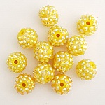 Acryl en strass kraal 14 mm shamballa stijl N°01