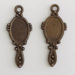 Bronzen handspiegel bedel.