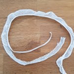 Witte elastische 4,5 mm kant om te naaien