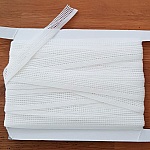 Per meter Fancy wit elastiek 15 mm.