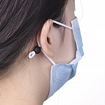 2 zwarte elastische koordbanden met verstelbare gesp voor maskerbevestiging